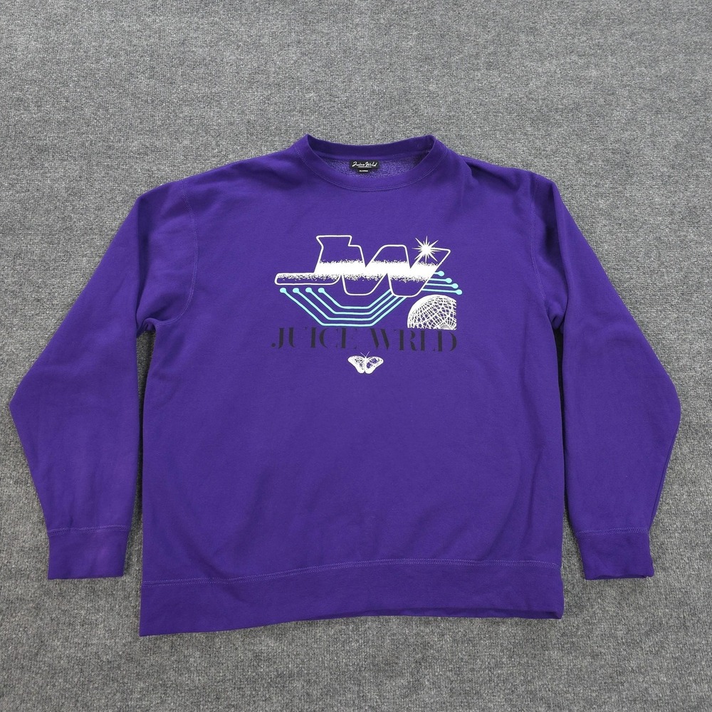 Juice Wrld Sweatshirt Mens XL Purple Legends Never Die Graphic Fleece‎ Pullover
